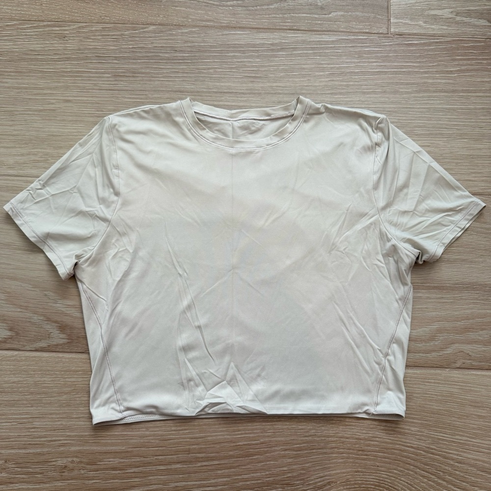 Lululemon Wundermost Ultra-Soft Nulu Crewneck Cropped T-Shirt
